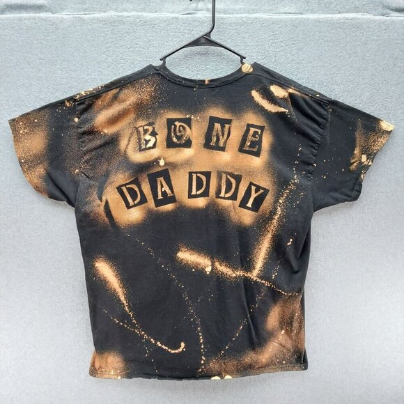 Bleach Dyed Fruit Of The Loom 2XL "Bone Daddy" Cotton T-Shirt - Picture 3 of 3